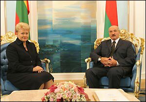Даля Грибаускайте и Александр Лукашенко