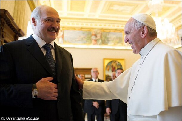 Александр Лукашенко и папа Франциск