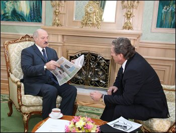 Александр Лукашенко дает интервью Литовскому курьеру