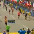 Момент взрыва у финишной линии Бостонского марафона
